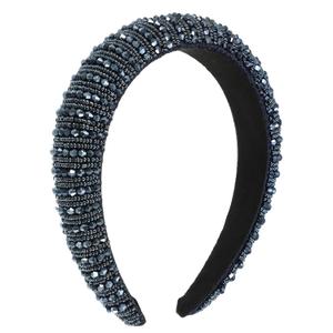 VOCOSTE Rhinestone Headband, Navy Blue