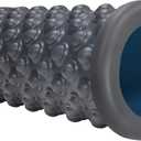 Teeter Massage Foam Roller - Textured for Deep Tissue Muscle Relief to Boost Recovery, Flexibility, Mobility - Back Pain Relief, Sports Massage, Myofascial Release (More Firm (Gray/Bumpy))