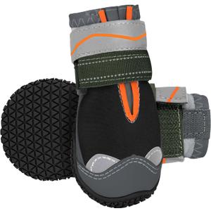 QUMY Dog Shoes for Large Dogs, Medium Dog Boots & Paw Protectors for Winter Snowy Day, Summer Hot Pavement, Water-Resistant in Rainy Weather, Outdoor Walking, Indoor Hardfloors Skid-Resistant Sole size 3