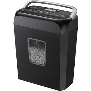 Bonsaii 6-Sheet Cross Cut Paper Shredder for Home, 3.4 Gal Bin
P-4 Security Level, Shreds Credit Cards, Staples & Paper Clips, with Portable Handle, Small Shredder for Home Office，C237-B