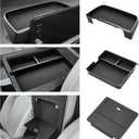 Autorder 3PCS Center Console Organizer for 2023-2026 Honda Pilot Accessories Armrest Storage Box Secondary Insert Tray with Anti-Slip Mats(Console Organizer+Dash Organizer+Hidden Storage Box)