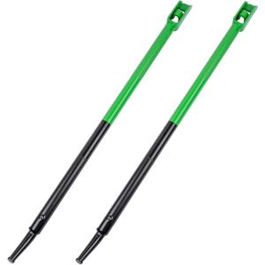 Winch Bar, 2 Pack Combination Winch Bars with Square Head for Flatbed Trailer Winches and Trucks, Painted Combination Carbon-Steel Construction and No-Slip Handle Winch Bar (Black & Green)