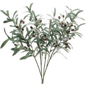 SHACOS 4 PCS 28 inch Artificial Olive Branches for Vases Greenery Olive Stems Faux Tree Branch Twig for Home Wedding Shop Office Garden Decor DIY Floral Crafts