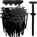 3 x Nylon Universal Cable Tie Buckle,Heavy Duty Self-Locking Zip Ties Holder with Pin & Button Design,UV Resistant Black Zipties for Car Daily Auto Fixing(30pcs)