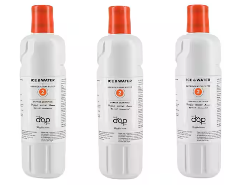 TEEHAY EDR2RXD1 Water Filter 3 Replacement, Compatible with Whirlpool W10413645A, P9KB2L, P9RFKB2L, Whirlpool WRX986SIHV, WRX986SIHZ, WRQC7836RZ, WRMF7736PZ, WRMF7736PV, WRF757SDHZ, 3 Pack
