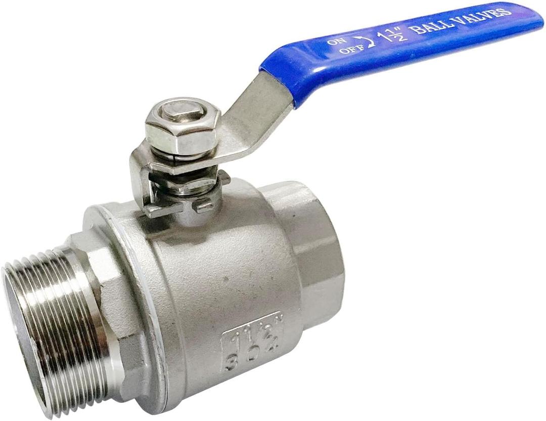 1-1/2" Male to Female Thread Full Port Ball Valves NPT 304 Stainless Steel for Water Oil Gas WOG1000