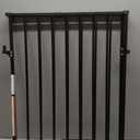 Babelio Baby Gate for Stairs, Kitchen & Doorways, No Bottom Bar| One-Handed Operation| Auto-Close| Hardware Mount (Drill Needed) Safety Dog/Pet Gate (Black - B17, 26-43" W, 28" H)