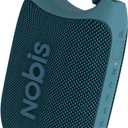 NOBIS Clip N1 Portable Bluetooth Speaker with App, Beat Mode, Up to 24H Playtime, IP68 Waterproof, BT 5.3, HD Sound, Stereo Pairing, Custom EQ, Perfect for Outdoor, Home and Adventure (Blue)