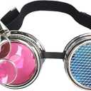 Lelinta Vintage Steampunk Goggles with Adjustable Straps,Detachable Lenses, Ideal for Cosplay, Costume Parties