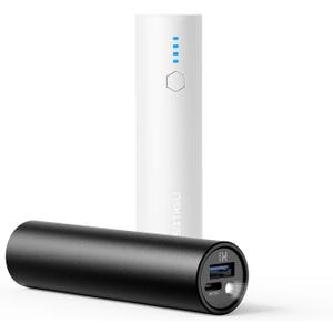 Portable Charger, 5000mAh Mini Power Bank, S03 2-Pack Pocket Size Fast Charging USB-C (in&Out) Compatible with iPhone Series, Android Phone and More,Purple