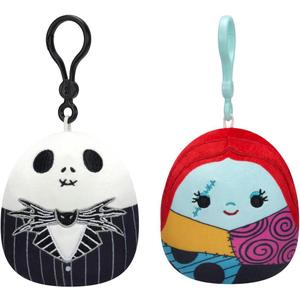 Squishmallows Original 3.5in Disney Jack Skellington and Sally Clip 2-Pack  Official Jazwares Plush (Multi)
