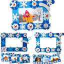 4E's Novelty Foam Snowflake Picture Frame Craft (12 Pack) Bulk Christmas Winter Crafts for Kids Toddlers 3-12, Individually Wrapped Arts & Crafts for Classroom