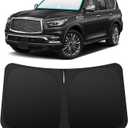 INSAUTO Custom Fit Windshield Sun Shade Accessories for Infiniti QX80 2014-2024, Foldable Front Window Sunshade, UV & Heat Reflector, Keeps Interior Cool, Includes Storage Bag
