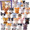 Cat Party Favors for Kids 24PCS Squishy Toys,Goodie Bag Stuffers, Pinata Stuffers,Birthday Gifts for Boys & Girls,Treasure Chest Prizes,Classroom Prizes for Kids (Cat)