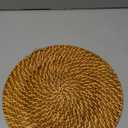 For 14 in. Rattan Woven Placemat in Brown