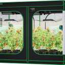 VIVOSUN S848 4x8 Grow Tent, 96"x48"x80" High Reflective Mylar with Observation Window and Floor Tray for Hydroponics Indoor Plant for VS4000/VSF4300 (Black)
