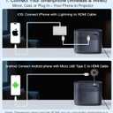 Miroir Mini Projector, Home HD Projector with Built-in Speaker, Auto Focus, Keystone Correction, Portable for Outdoor Movies, Compatible with Smartphone, TV Stick, Laptop, HDMI, USB