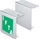 Yaocom 2 Pack Chrome l Bracket Universal 4" x 4" Flat Permit Panel Permit Sticker Holder Chrome-Plated for IFTA and DMV Class Truck, Car Parking Passes, Permits, Vehicle Emblems Mounting