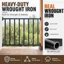 Porch and Deck Railing, 3ft W x 36in H Railing with Screws, Black Textured Powder Coating Rail System for Outdoor Decks, Porches and Balconies, Terraces, Gardens