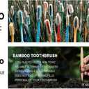 Bamboo Toothbrushes Hard Bristles for Adults 20 Pack, Wooden Toothbrush Family Set Natural Organic Tooth Brush (Black White 20p)