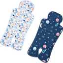 Pinkunn 2 Pcs Gel Car Seat Cooling Pad for Baby Summer Breathable Ice Cushion Multifunctional Ice Stroller Cooler Mat for Stroller Baby Dining Chair Child Safety Seat(Groovy Color,Space, Dinosaur)