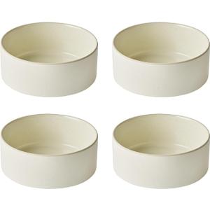 Odense Cereal & Soup Bowls (Set of 4) - Ceramic Bowls for Kitchen- For Cereal, Soup, Salad, Porridge - Modern & Minimal, Wide Round & Stackable - Microwave & Dishwasher Safe (Vanilla Cream)