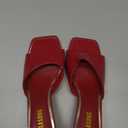 Women's Kitten Heels Sandals Low Heels Slip On Slides 2 Inch Heeled Square Open Toe Sandals for Women Size 7