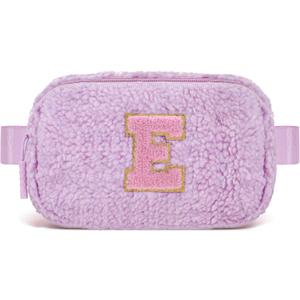 Uygafly Birthday Graduation Gifts for 5 6 7 8 9 10 11 12 13 14 15 16 Year Old Girl,Initials Fanny Pack Crossbody Bag for Girls Kids,Trendy Cute Purse Stuff - E,Lavender