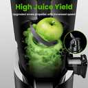 Cold Press Juicer, Amumu Slow Masticating Machines with 5.4" Extra Large Feed Chute Fit Whole Fruits & Vegetables Easy Clean Self Feeding Effortless for Batch Juicing, High Juice Yield, BPA Free 250W (Black)