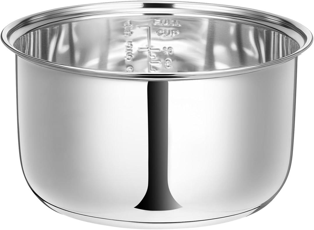 Acellegic 304 Stainless Steel Rice Cooker Inner Pot, Inner Bowl, Non-stick Replacement Pot, Durable & Universal Fit for Multi-cookers, Even Heating for Delicious Rice(5 L)