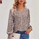 Teurkia Women's Polka Dot 3/4 Sleeve Blouse Tops Ladies Casual Office Work Crew Neck T-Shirt (M)
