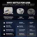 TITAN Garden Hose 100FT - 304 Stainless Steel Metal Water Hose, Flexible, Kink-Free, Lightweight, Durable, Crush Resistant Fittings, Easy to Coil, 500 PSI