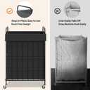 Laundry Hamper with Wheels, 90L Laundry Basket with Handle, Laundry Sorter with Removable Liner Bag, 90L-1 Section