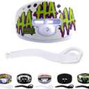 DAMAGE CONTROL Pacifier Mouthpiece  Football Mouthguard with Helmet Strap, Protects Teeth, Jaw & Mouth  Mouth Piece for Sports, No Boiling, Allows Airflow  Gear for Adults & Youth (HA HA HA)