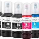 Replacement for T502 502 Ink Refill Bottles Compatible for Printers ET-2800 ET-2850 ET-3850 ET-3760 ET-2760 ET-4760 ET-2750 ET-3700 ET-4850 ET-3830 ET-3710 ET3834 ET-4810 ET-15000 (3BK, C/M/Y)