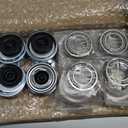 4Sets L68149 L44649 Trailer Axle Hub Bearings Kit with 171255TB Grease Seals, 1.98'' Trailer Dust Caps, Cotter Pins, Axle Nuts & Washers for 3500 lbs 1-3/8'' to 1-1/16'' #84 Spindle