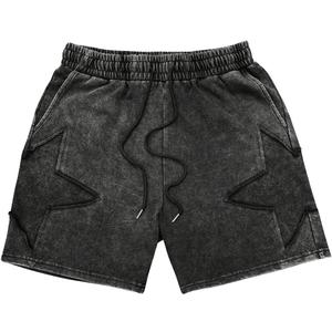 Floerns Men's Star Print Drawstring Waist Summer Track Shorts with Pocket Black Small (X-Large)