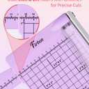 Firbon 12" Guillotine Paper Cutter with Hidden Ruler, Compact Heavy Duty 12-Sheet Capacity Trimmer for Cardstock, Photos, Scrapbooking, Office, Classroom, Studio (Purple)
