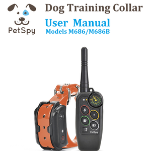 PetSpy M686 Premium Dog Training Shock Collar, 1100 Yards, Medium to Large Dogs, with Vibration, Electric Shock and Beep, Waterproof, Remote Trainer (Two Dogs)