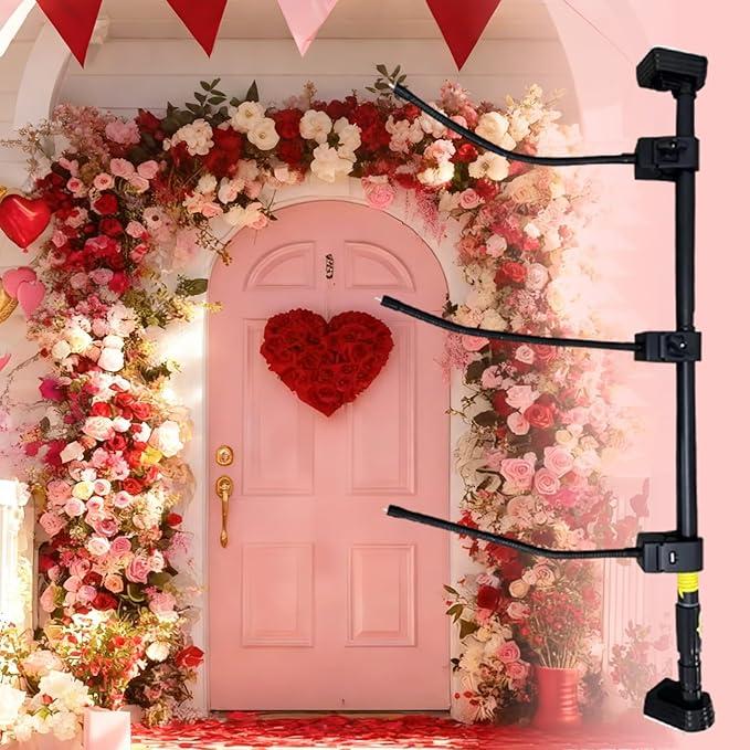 Miykuhok Christmas Garland Hanger for Front Door Frame,Garland Hanger for Front Door Frame，Adjustable ''1838" HeavyDuty Holder for Wreaths,Lights,DamageFree NoDrill Design
