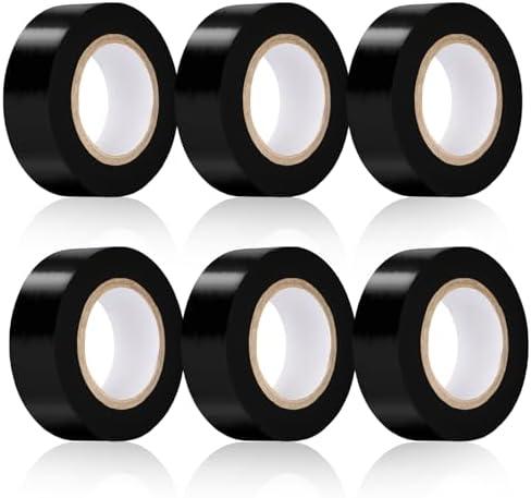 KIWIHUB Electrical Tape Black,0.7in X 26.5ft,7mil Thick,5 Pack,Industrial Grade Electrical Tape,Multipurpose Electric Tape for Wrapping Wiring Harness,Electric Insulating