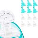 2 Pack FireAnt Silicone Salt Pads Refills Compatible with Navage Nasal Care, Reusable Saline Pods Replacement Accessories, Easy Operation (12 Pack - White 6 + Blue 6)