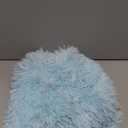Faux Fur Blue Throw Pillow Covers, Fluffy Soft Fuzzy Decorative Pillow Cases Cute Pillowcases for Home Bedroom Living Room, Zipper Closure, Set of 2 (Blue, 18"x 18")