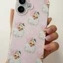 Pink Santa Phone Case Compatible with iPhone 17, Vintage Christmas Phone Cover for iPhone 17