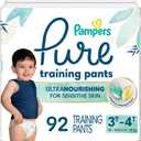 Pampers Pure Protection Training Underwear, Unisex, Size 3T-4T, 92 Count, Premium, Hypoallergenic, Soft, Absorbent