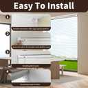 1" Cordless Mini Blinds 35" W x 64" H, White Vinyl Blinds, Horizontal Light Filtering Blinds, Window Blinds for Indoor Windows, Office, Kitchen, Bathroom and Living Room.