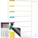 Monday Start Weekly Planner for Fridge, Magnetic Dry Erase Calendar