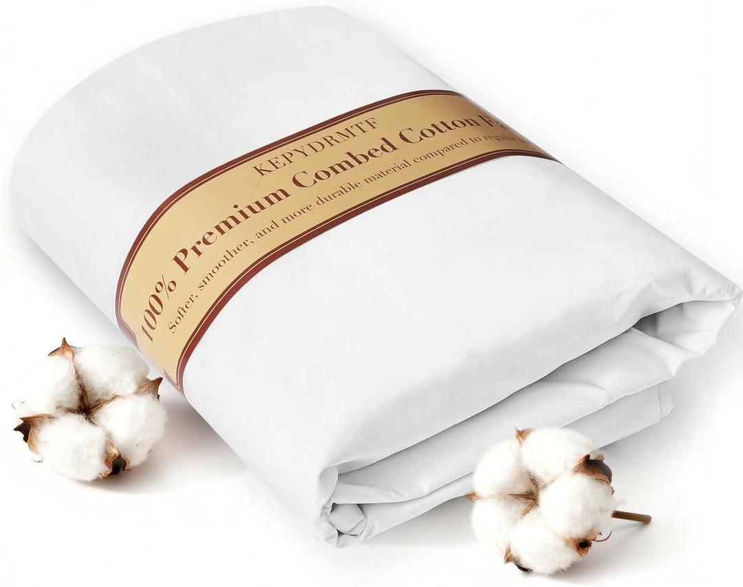 100% Combed Cotton Fabric by The Yard in Solid Color, White Fabric, 13 Options, for Quilting, Sewing, Crafts, Binding, Backing and Lining (White, 2/3 Yard pre Cut)