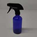 Cornucopia Brands 8-Ounce Cobalt Blue Glass Boston Round Spray Bottles (2 Pack) 3-Setting Heavy Duty Sprayers, Empty Refillable Bottle