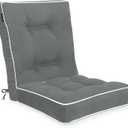 Favoyard Rocking Chair Cushion Set, Indoor & Outdoor Rocker Cushions, Water Resistant Seat Cushion Set for Patio Furniture 3-Year Color Fastness Chair Pads with Ties, Dark Gray